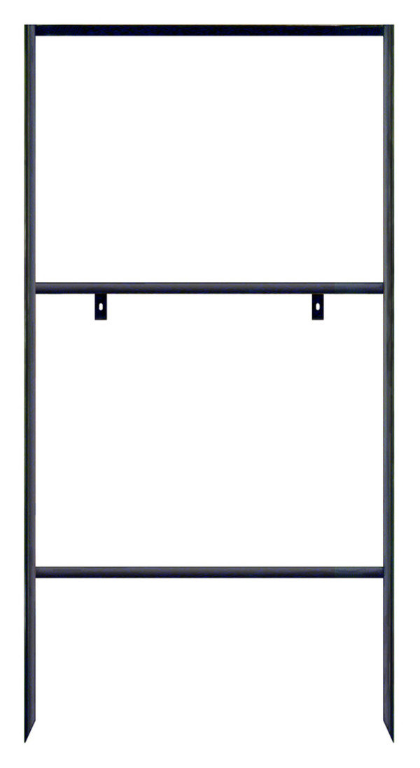 Real Estate Angle Iron Sign Frame for Slip-In Sign Panels, 18h x 24w - Black